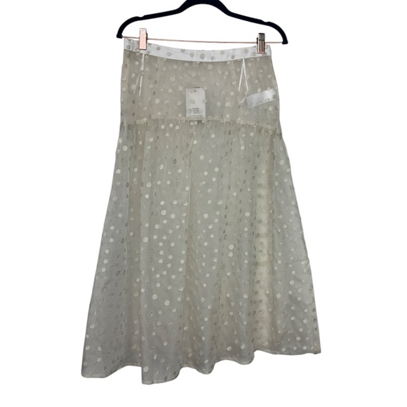 J. Crew X Maryam Nassir Zadeh Drop-Waist Skirt in Embroidered Silk Organza NWT - Picture 7 of 11